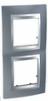 Рамка х2 вертикальная металл Грэй (серый) графит