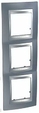 Рамка х3 вертикальная металл Грэй (серый) графит