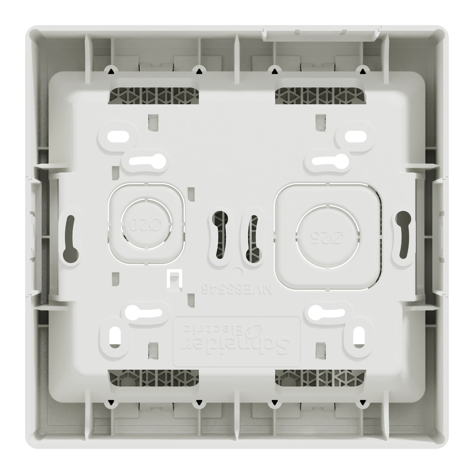 NU122418 Блок unica system+ відкр.вст. 2х2 білий