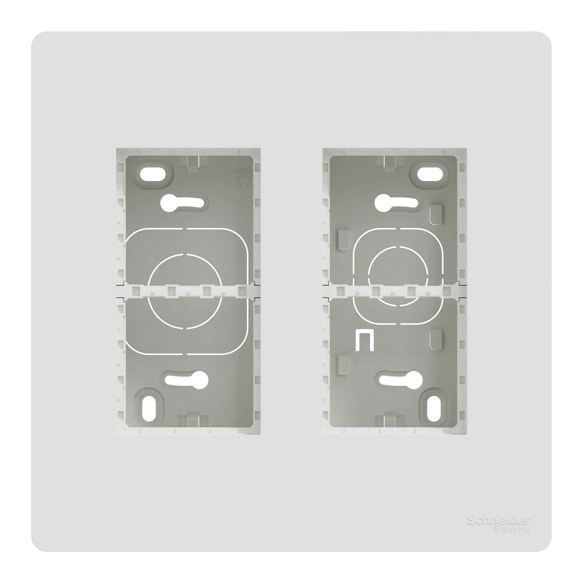 NU122418 Блок unica system+ відкр.вст. 2х2 білий