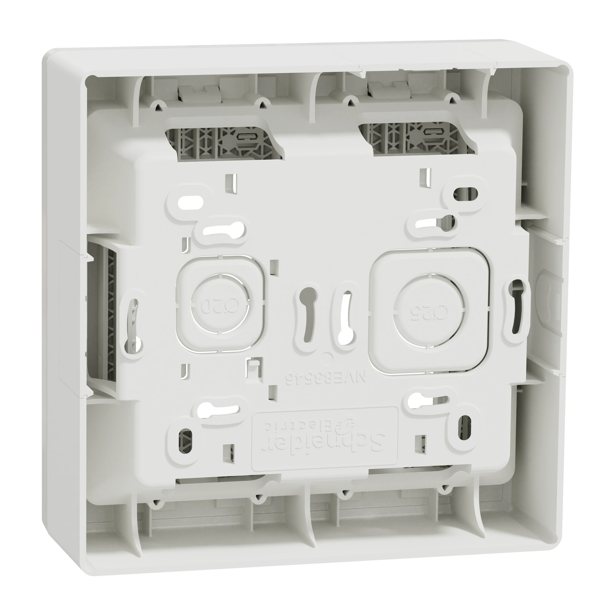 NU122418 Блок unica system+ відкр.вст. 2х2 білий
