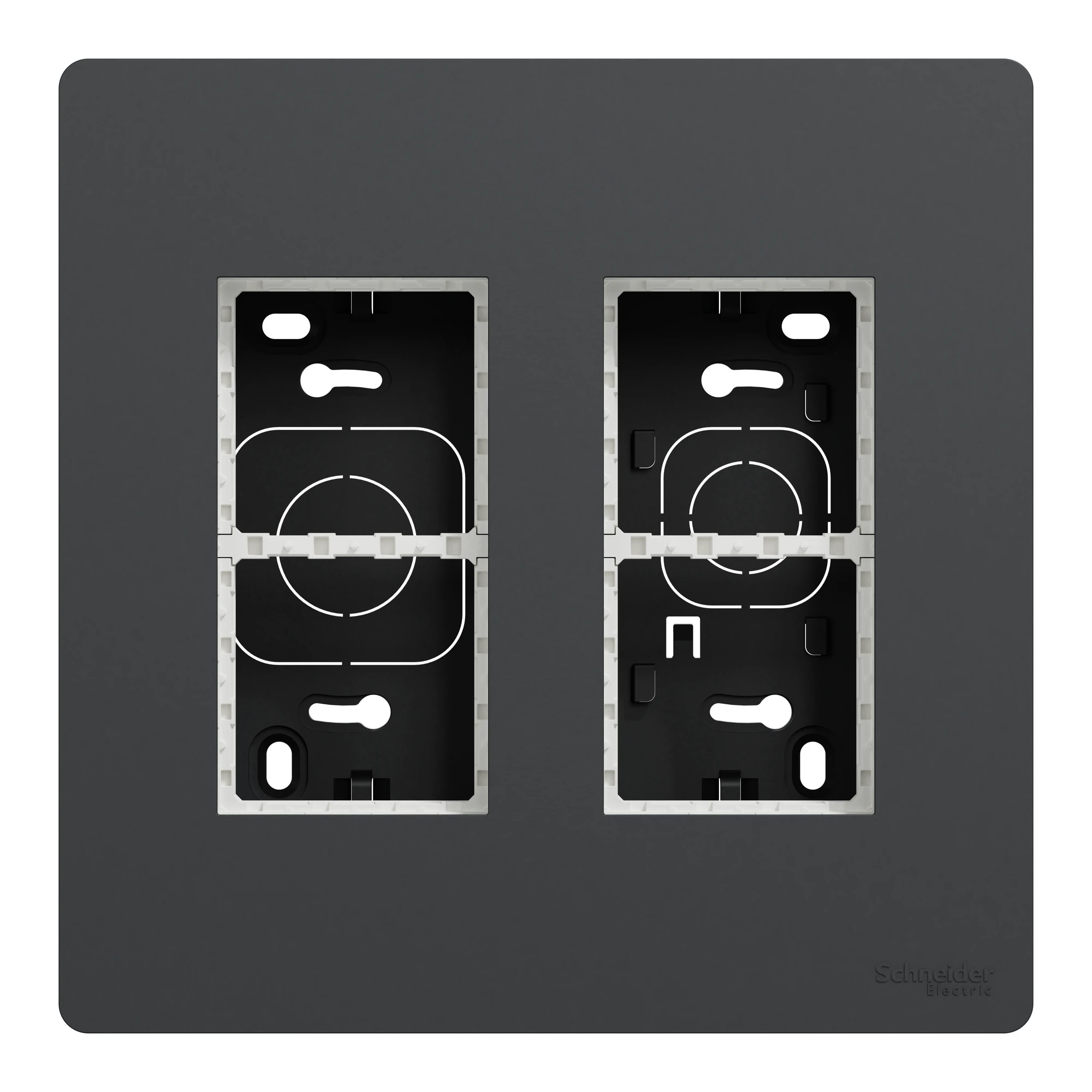 NU122454 Блок unica system+ відкр.вст. 2х2 антрац