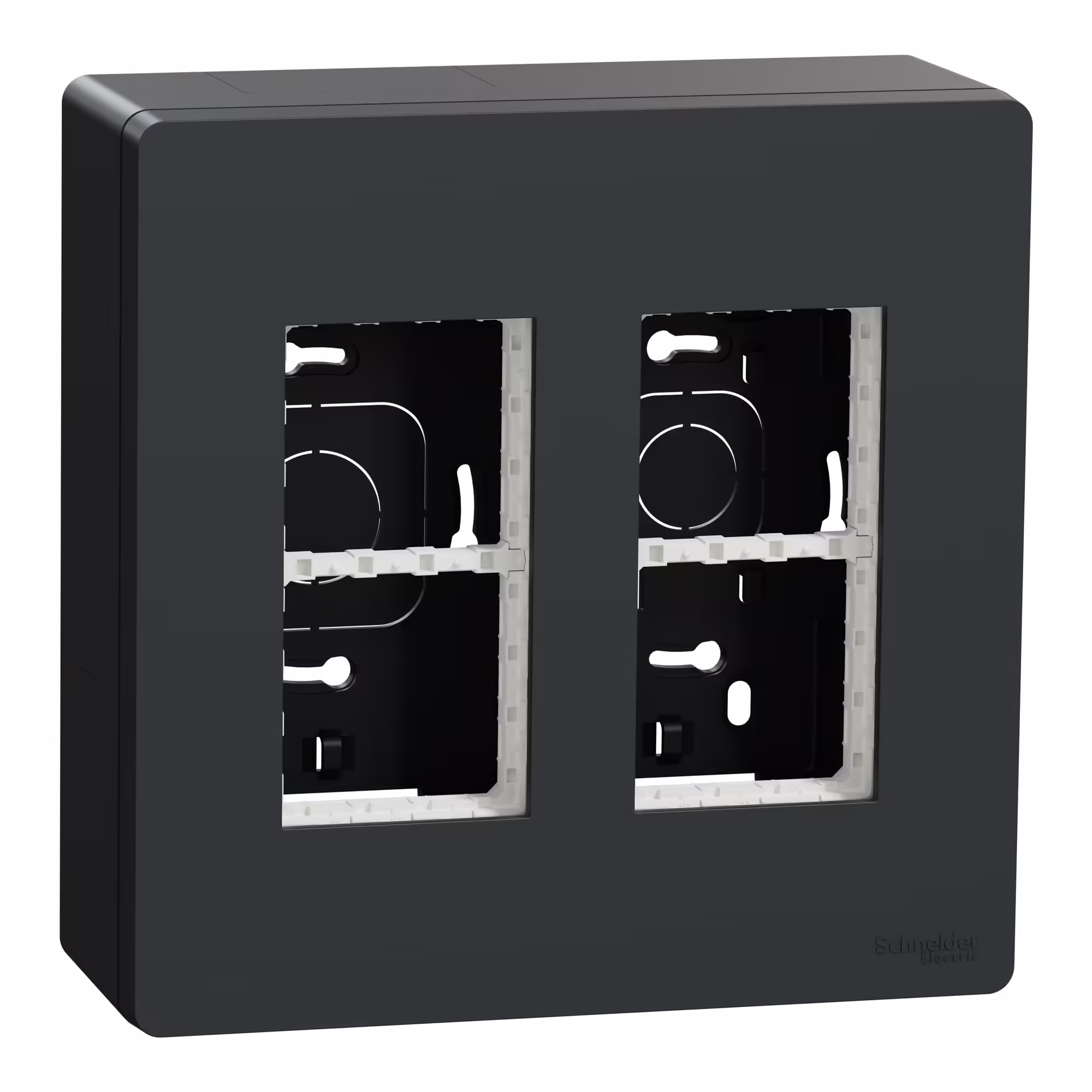 NU122454 Блок unica system+ відкр.вст. 2х2 антрац