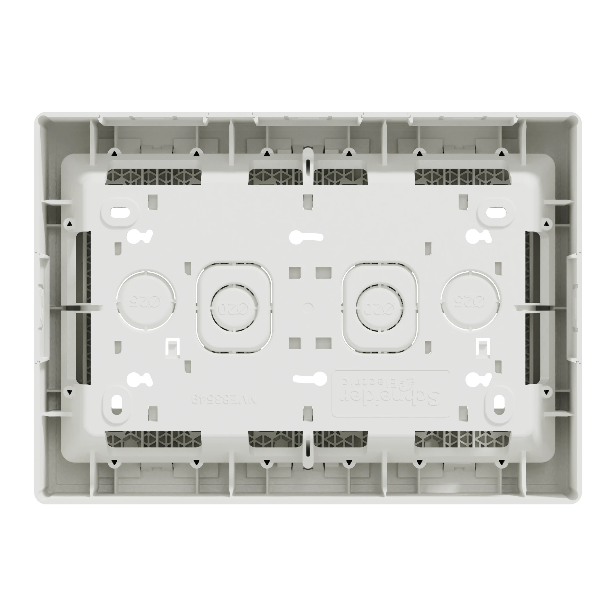 NU123418 Блок unica system+ відкрт.вст. 3х2 білий