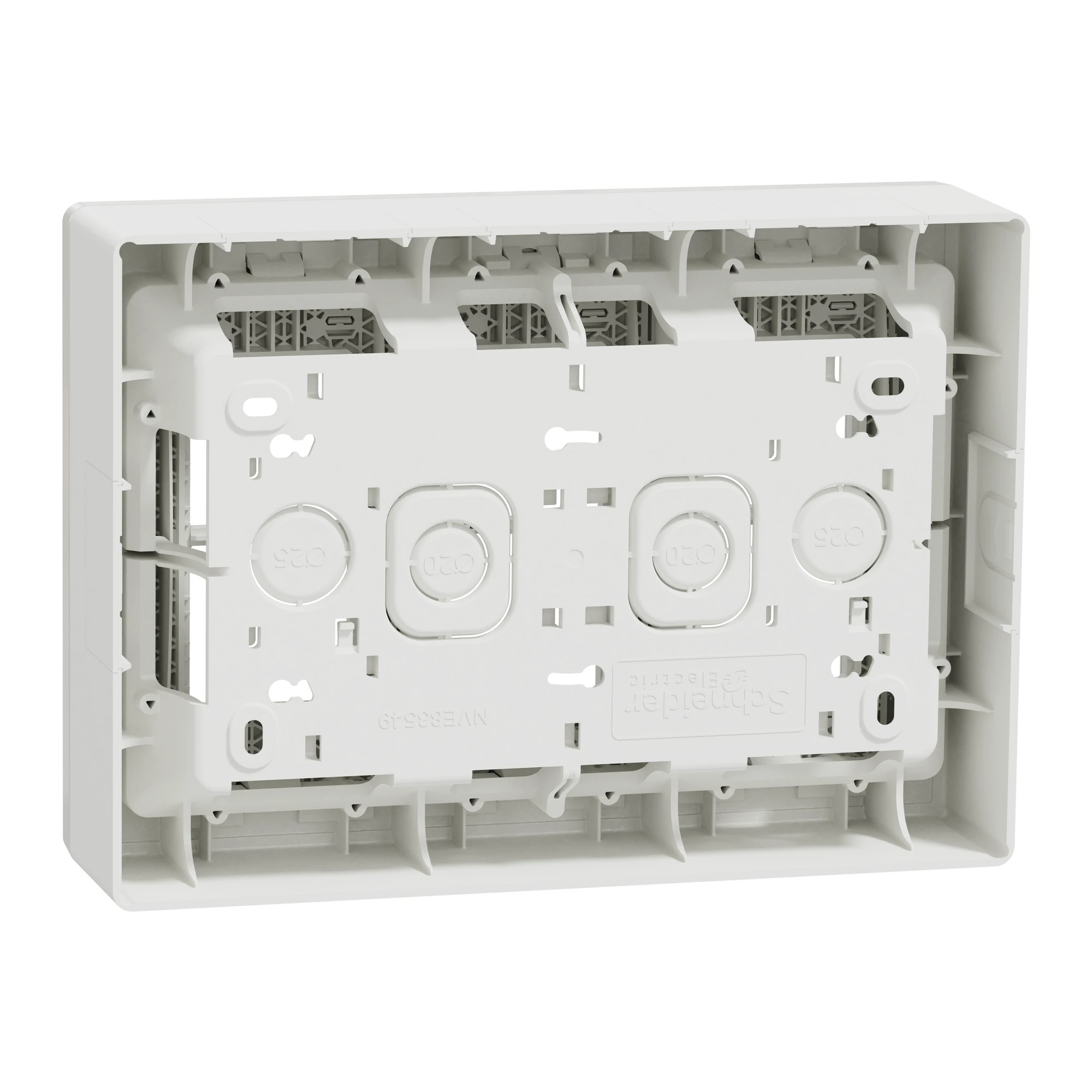 NU123418 Блок unica system+ відкрт.вст. 3х2 білий