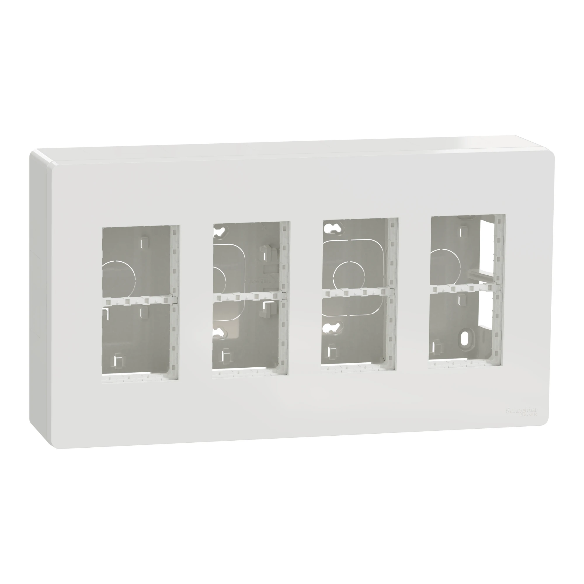 NU124418 Блок unica system+ відкр.вст. 4х2 білий