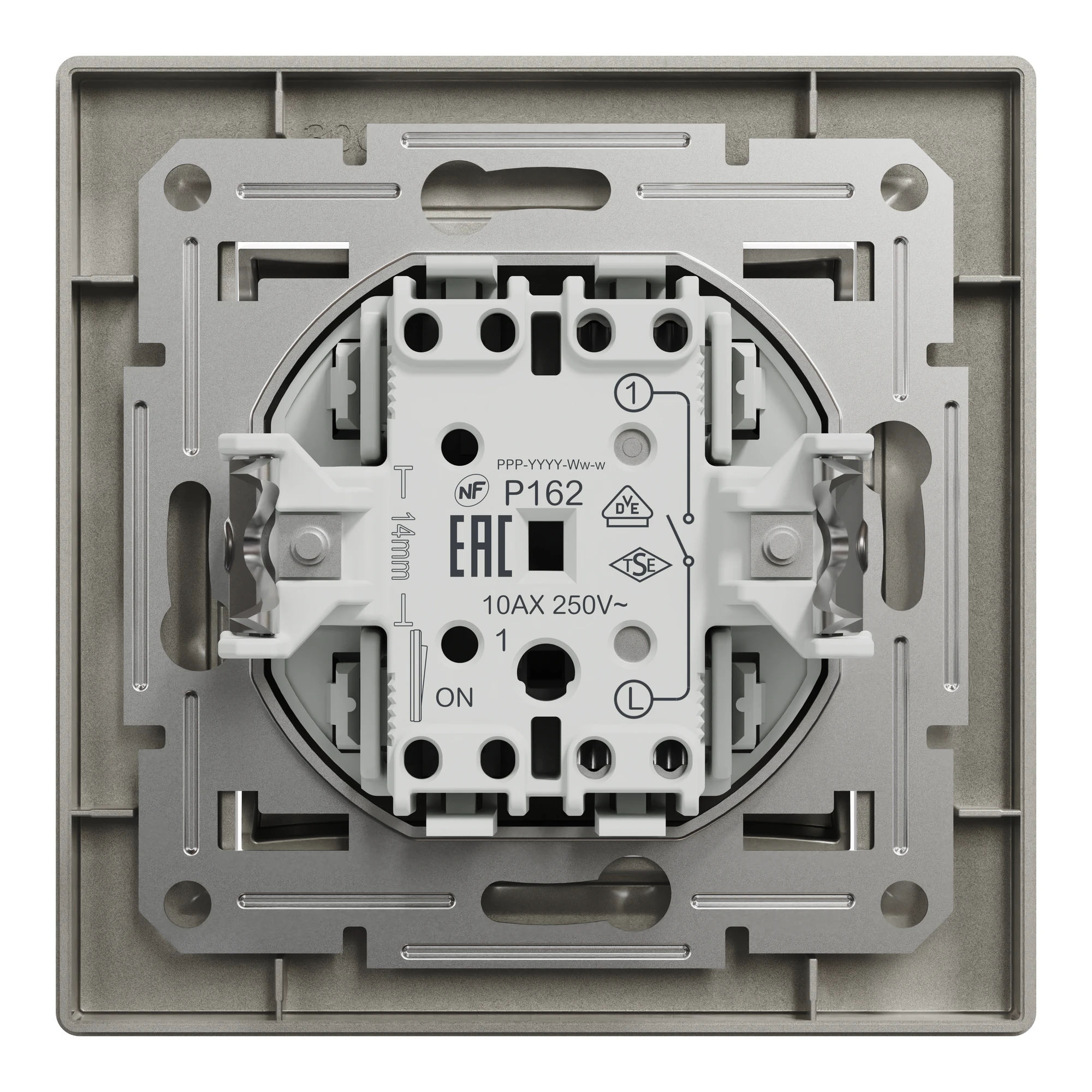 EPH0100169 ВИМИКАЧ ОДНОКЛ. САМОЗАЖ. ASFORA БРОНЗА