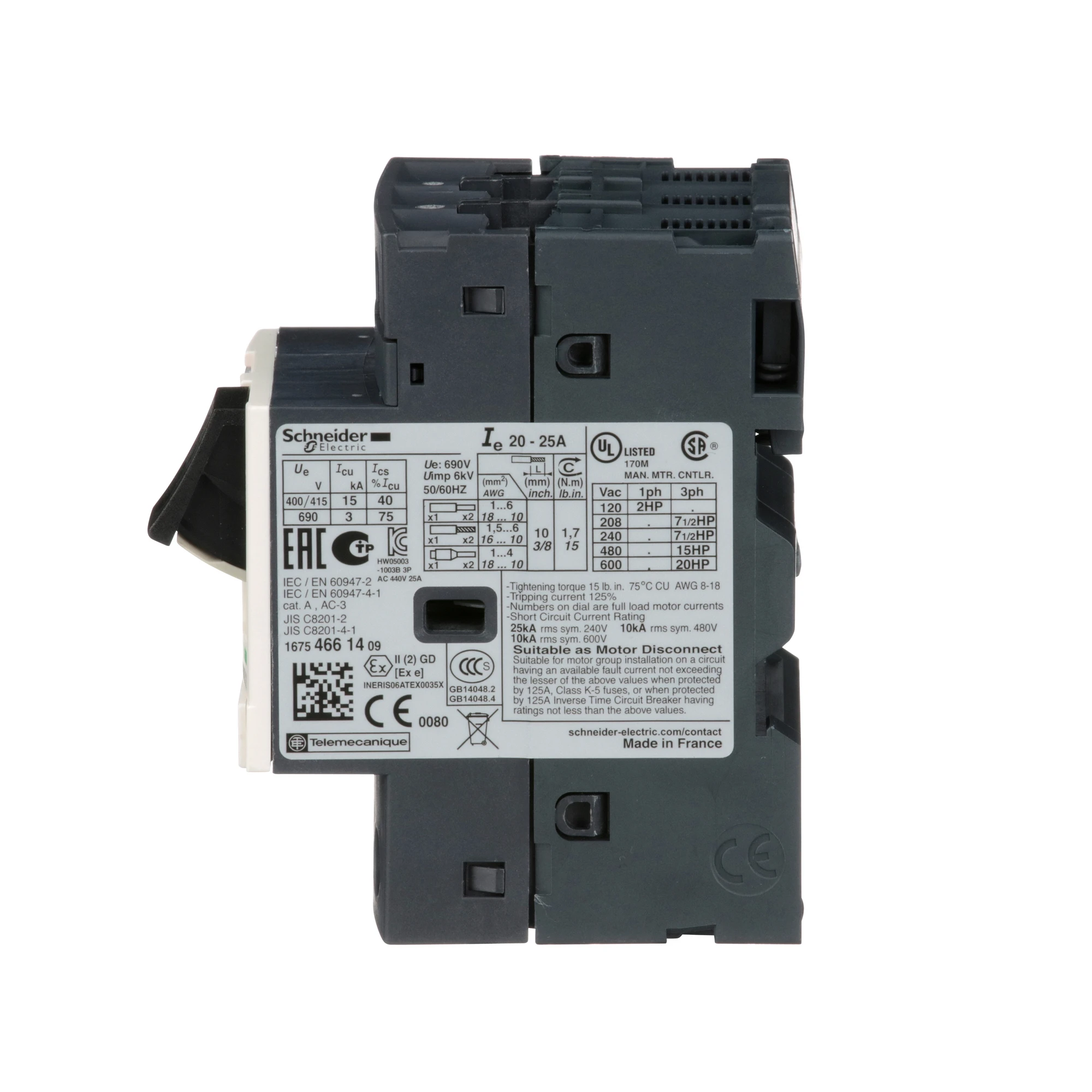 GV2ME22 АВТ.ВИМИКАЧ 20-25